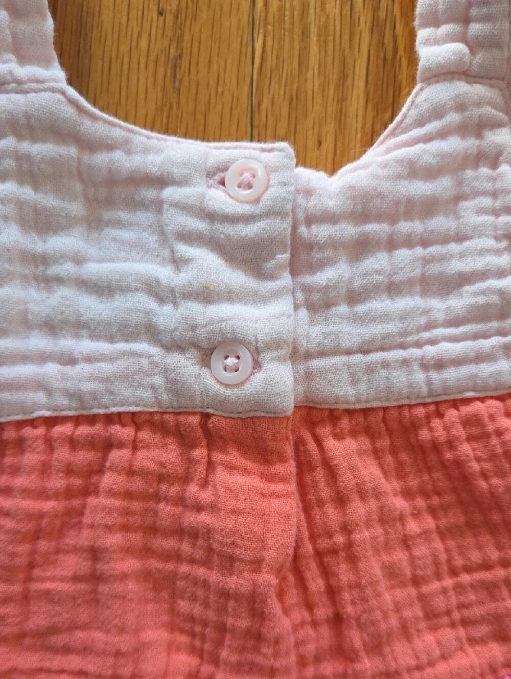 GAP Muslin Tier Set Ruffle Straps Bloomers Cotton Pinks & Coral Size 18-24